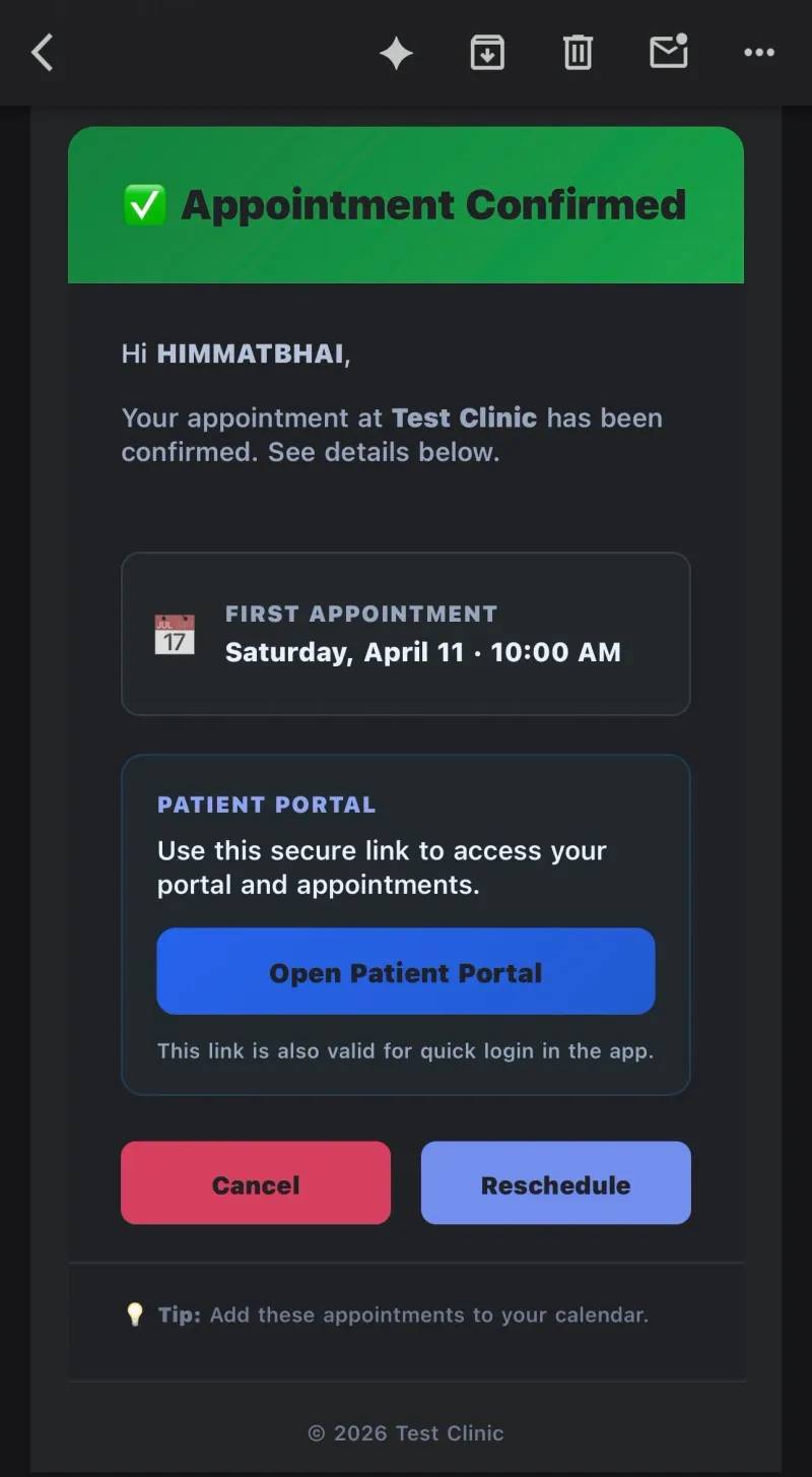 Appointment Confirmed